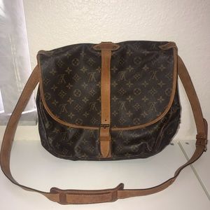 100% Authentic Louis Vuitton Saumur Monogram 35